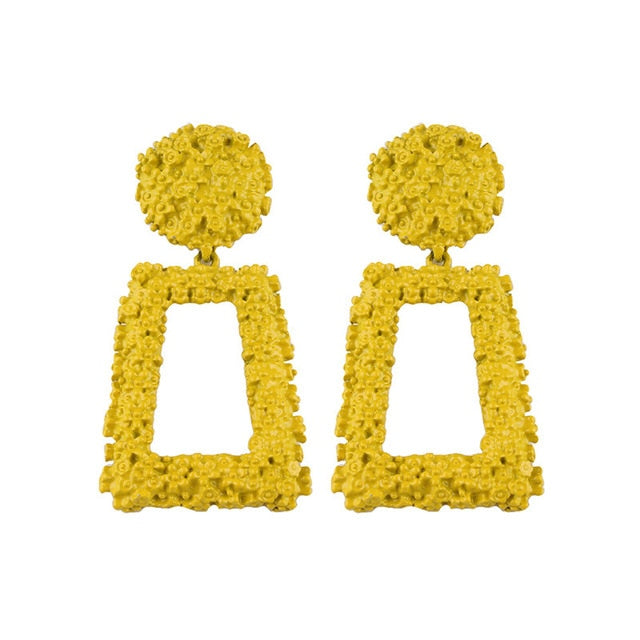 2019 New Fashion Stud Earrings For Women Golden Color Round Ball Geometric Earrings For Party Wedding Gift Wholesale Ear Jewelry