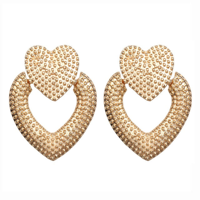 2019 New Fashion Stud Earrings For Women Golden Color Round Ball Geometric Earrings For Party Wedding Gift Wholesale Ear Jewelry