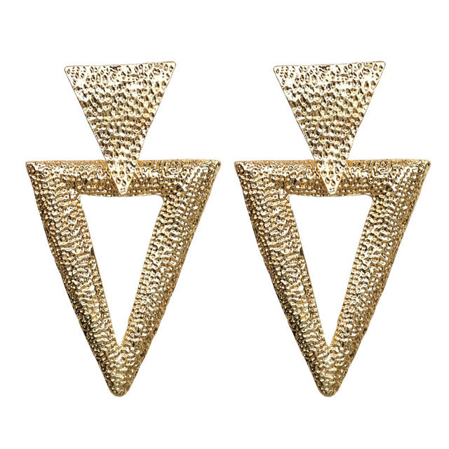 2019 New Fashion Stud Earrings For Women Golden Color Round Ball Geometric Earrings For Party Wedding Gift Wholesale Ear Jewelry