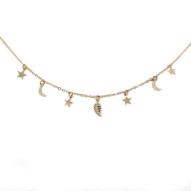 2019 New Boho Women chocker neck Chain star choker Necklace collana Kolye Bijoux Collares Mujer gargantilha Collier Femme
