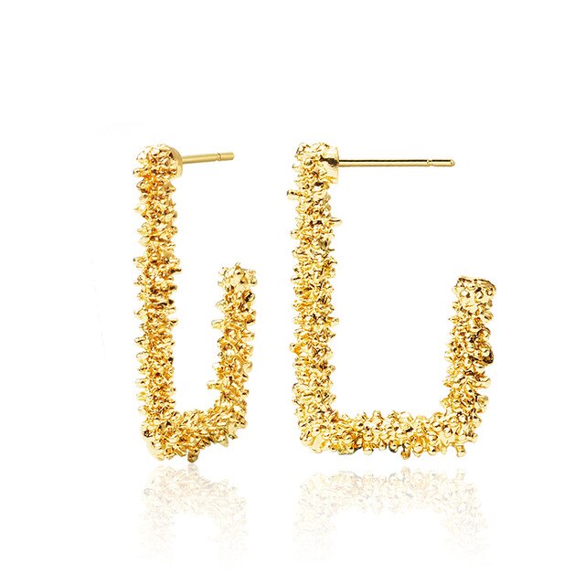 BICUX New Fashion Round Dangle Drop Korean Earrings For Women Geometric Round Heart Gold Earring Wedding Jewelry