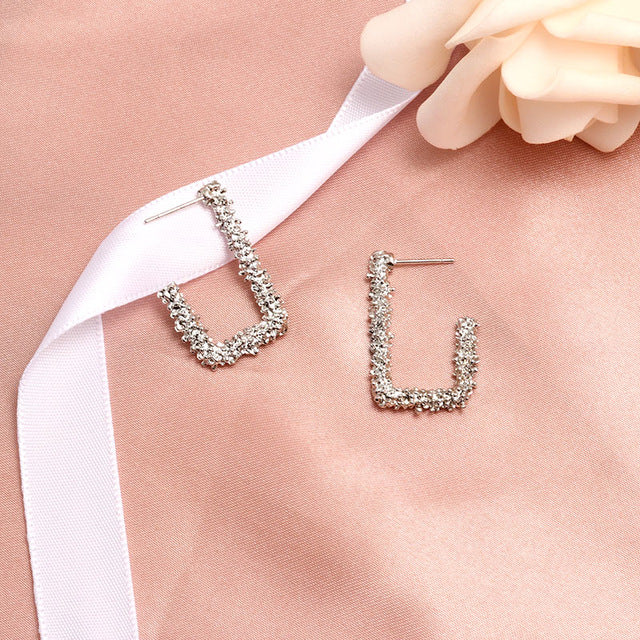 X&P New Fashion Round Dangle Drop Korean Earrings For Women Geometric Round Heart Gold Earring Wedding 2019 kolczyki Jewelry