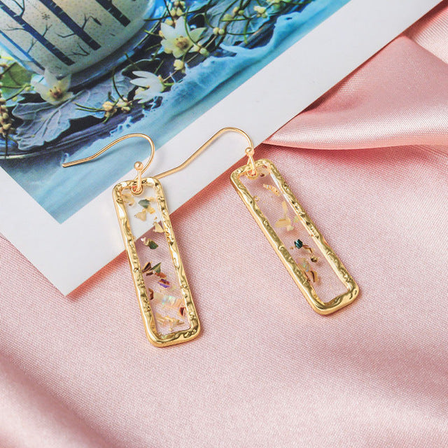 X&P New Fashion Round Dangle Drop Korean Earrings For Women Geometric Round Heart Gold Earring Wedding 2019 kolczyki Jewelry