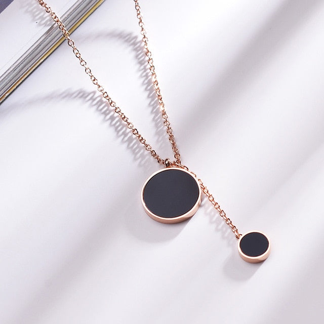 Necklace women Necklaces Clavicle Pendant collares  2019 Fashion Jewelry Rose Gold Statement Pendant