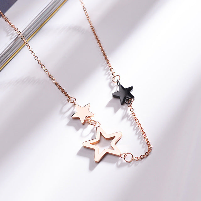 Necklace women Necklaces Clavicle Pendant collares  2019 Fashion Jewelry Rose Gold Statement Pendant