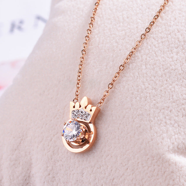 Necklace women Necklaces Clavicle Pendant collares  2019 Fashion Jewelry Rose Gold Statement Pendant