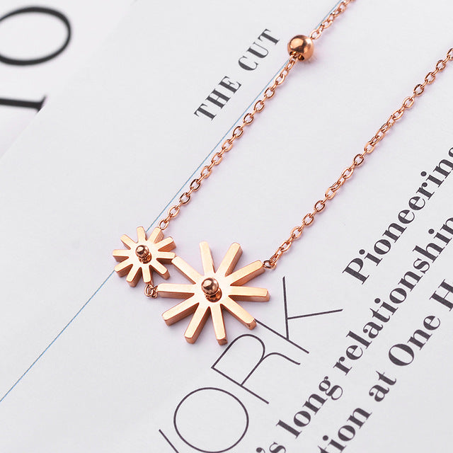 Necklace women Necklaces Clavicle Pendant collares  2019 Fashion Jewelry Rose Gold Statement Pendant