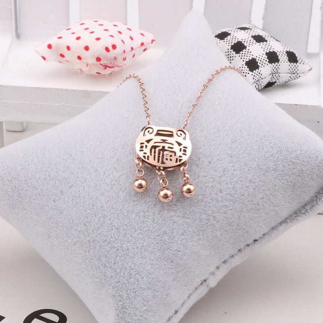 Necklace women Necklaces Clavicle Pendant collares  2019 Fashion Jewelry Rose Gold Statement Pendant