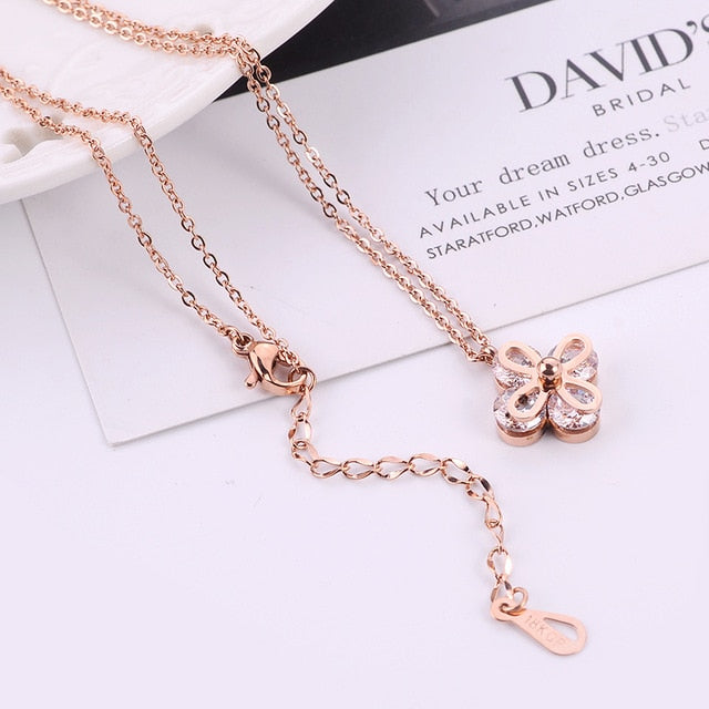 Necklace women Necklaces Clavicle Pendant collares  2019 Fashion Jewelry Rose Gold Statement Pendant
