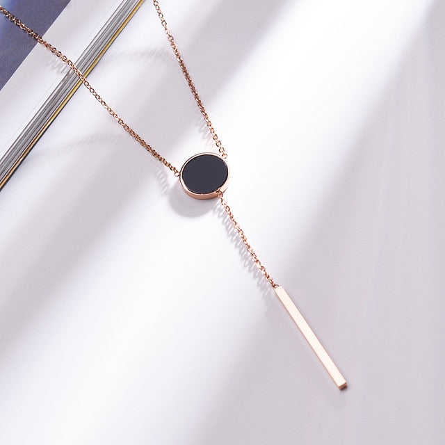 Necklace women Necklaces Clavicle Pendant collares  2019 Fashion Jewelry Rose Gold Statement Pendant