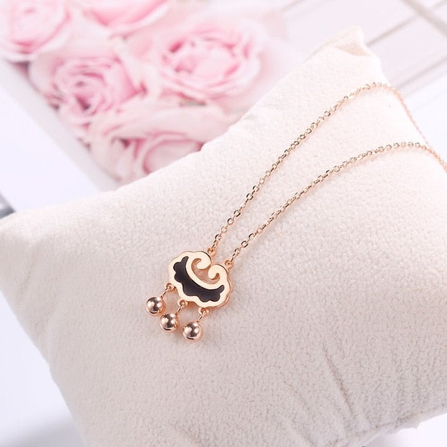 Necklace women Necklaces Clavicle Pendant collares  2019 Fashion Jewelry Rose Gold Statement Pendant