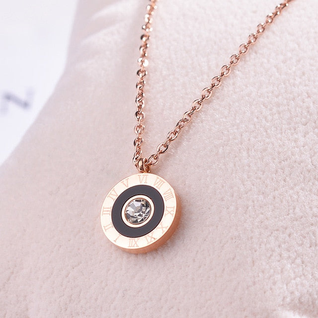 Necklace women Necklaces Clavicle Pendant collares  2019 Fashion Jewelry Rose Gold Statement Pendant