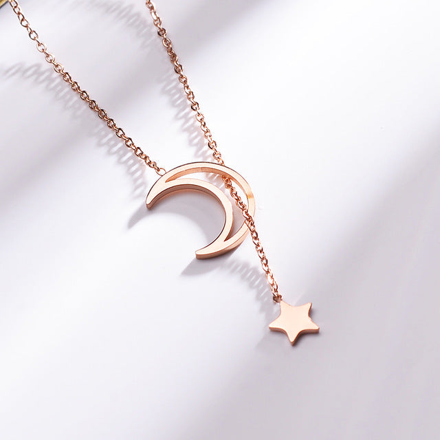 Necklace women Necklaces Clavicle Pendant collares  2019 Fashion Jewelry Rose Gold Statement Pendant