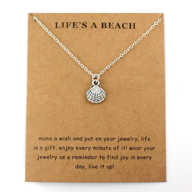 Honeycomb Bee Necklaces Waves Beach Sea Turtle Tortoise Pendants Women Men Girl Unisex Trendy Fashion Jewelry Christmas Gift