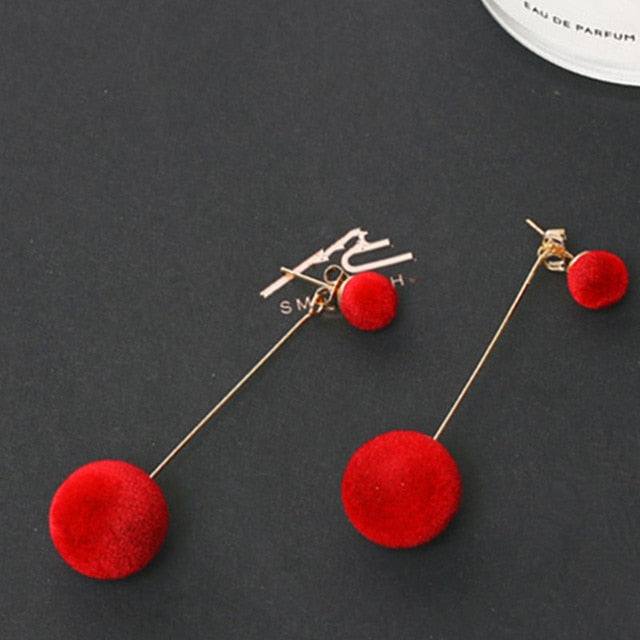 Korean Fashion Long Slope Geometric asymmetry Rhinestone circle earrings new Acrylic earring for women Gift Party Wedding